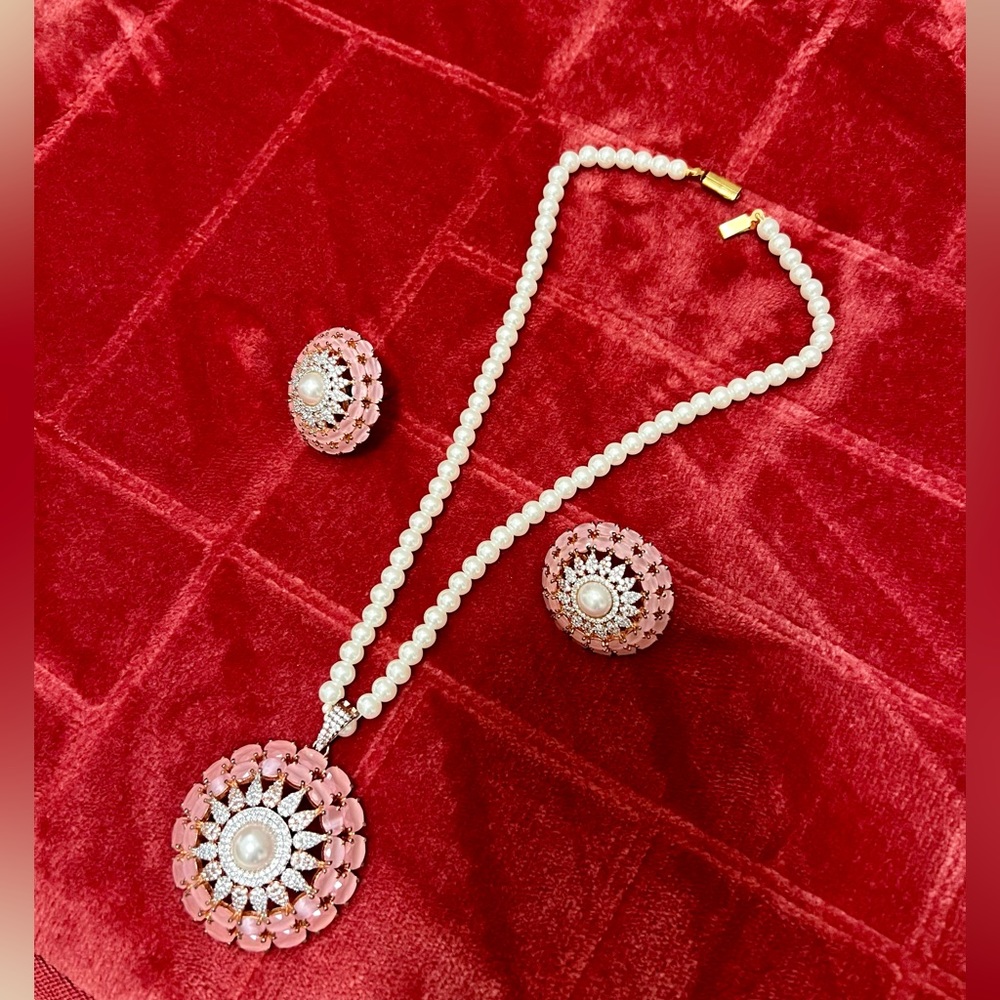 Pink Pearl pendant set